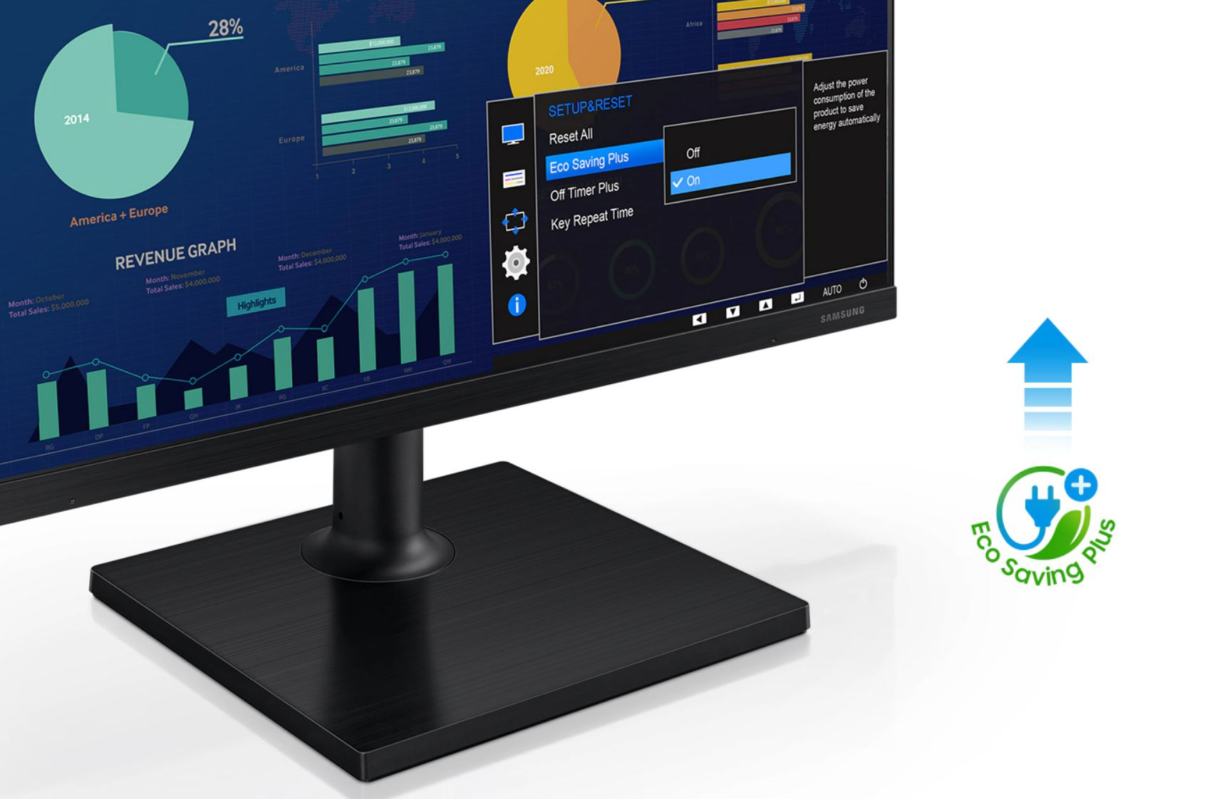 Samsung T45F Borderless IPS Panel Adjustable Professional Monitor